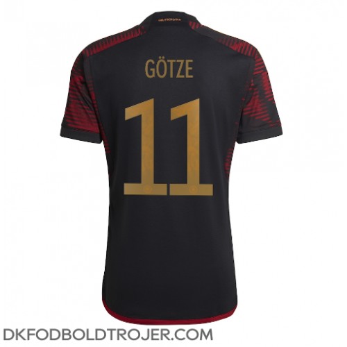 Billige Tyskland Mario Gotze #11 Udebane Fodboldtrøjer VM 2022 Kortærmet